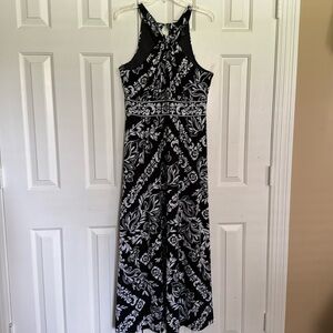 Halter stretch knit maxi